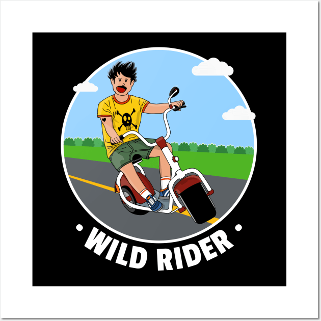 Wild Rider Funny Joke Wall Art by RoeArtwork